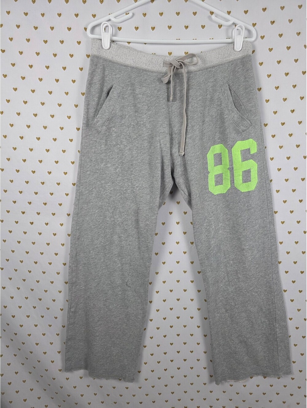Victorias Secret PINK Vintage Boyfriend Diaper Butt Neon Logo Sweats SMALL